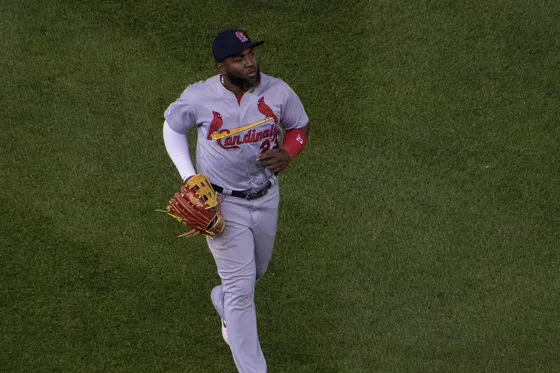 Marcell Ozuna, en una imagen de archivo de 2019 con el uniforme de los Cardenales de San Luis.